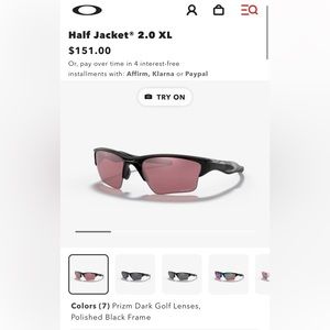 Oakley Half Jacket 2.0 XL Sunglasses Prism Dark Golf Lenses